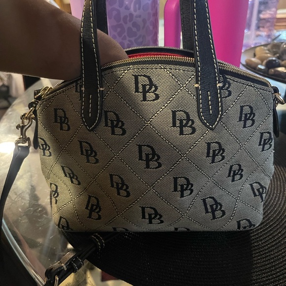 Dooney & Bourke Black and Grey Mini fashionable bag can also be worn as crosbody - Picture 1 of 4